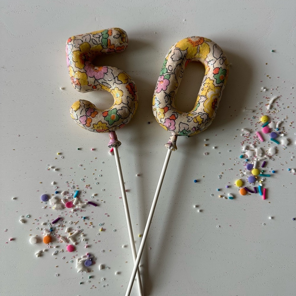 Custom Floral Cake Topper